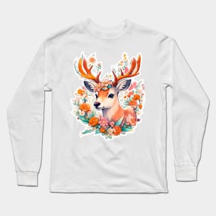 Minimal Cute Baby Deer Long Sleeve T-Shirt